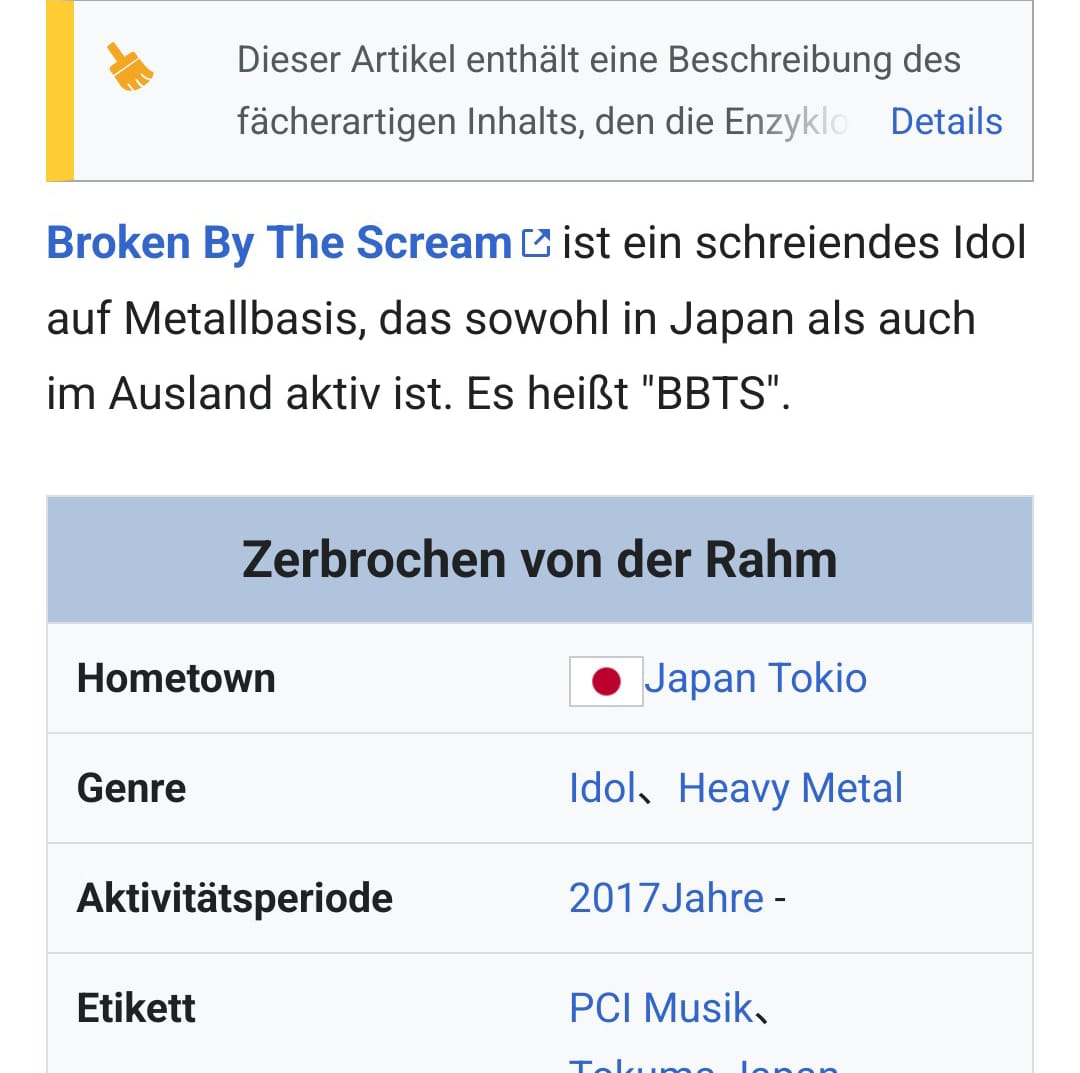 Broken by the Scream / Zerbrochen von der Rahm